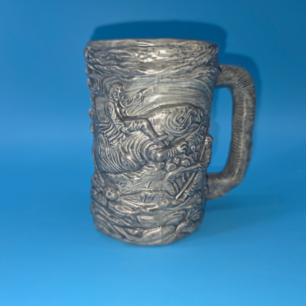 Disney Parks Star Wars Galaxy's Edge Dok Jedi Battle Scene Sculpture Mug New